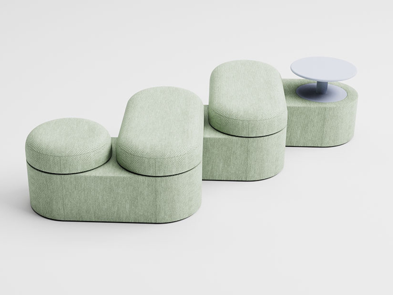 Public Space Furniture，Welfare Furniture，Tate Seat System，Here Now，Modular seat，