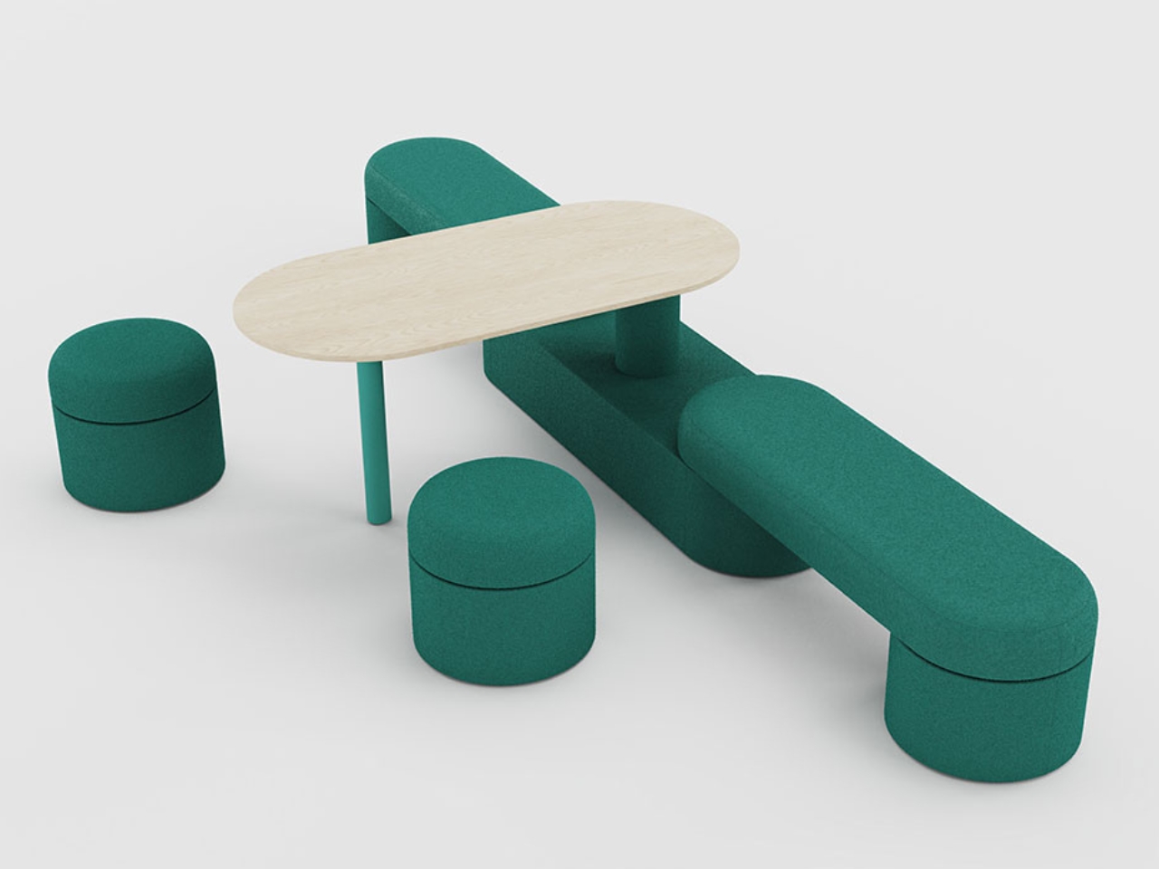 Public Space Furniture，Welfare Furniture，Tate Seat System，Here Now，Modular seat，