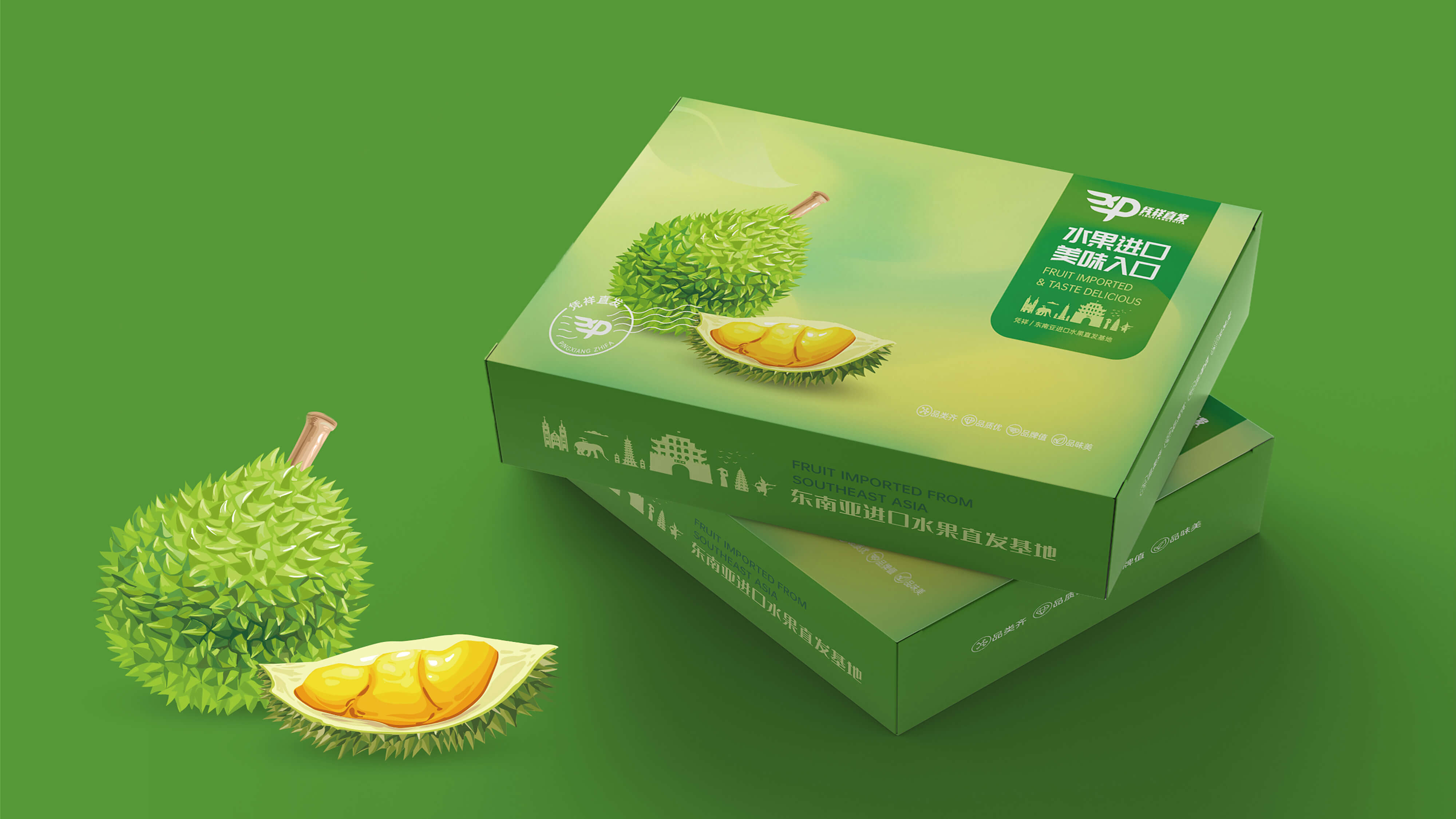 Jujube Packaging Design，Watermelon Packaging Design，Mango Packaging Design，Durian Packaging Design，Kiwi Fruit Packaging Design，