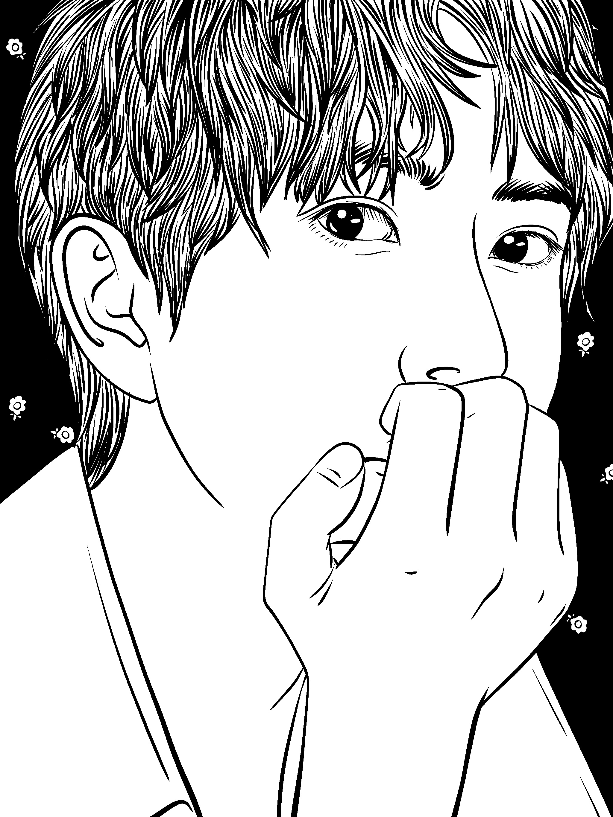 painting，Line drawing，character，