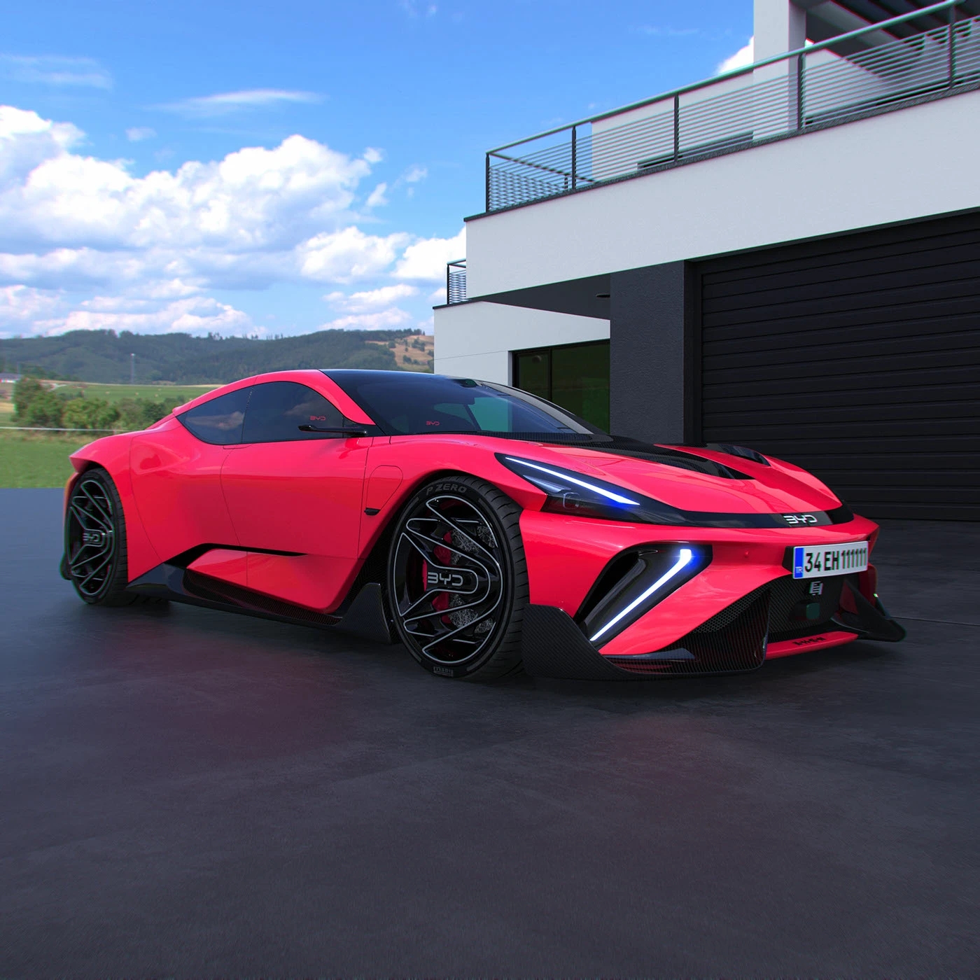 automobile，Sports car，BYD ZHEN，BYD，