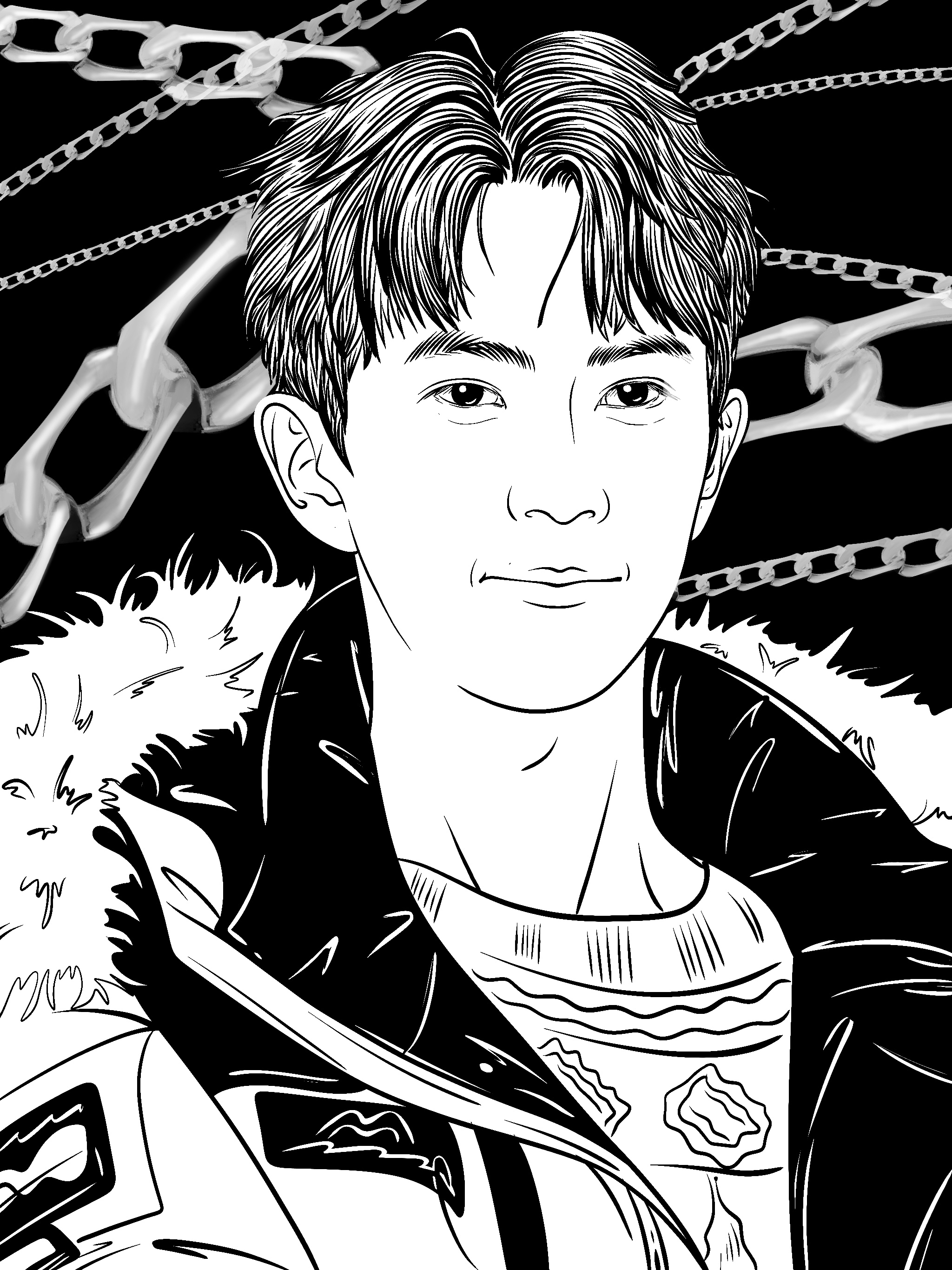 painting，Line drawing，