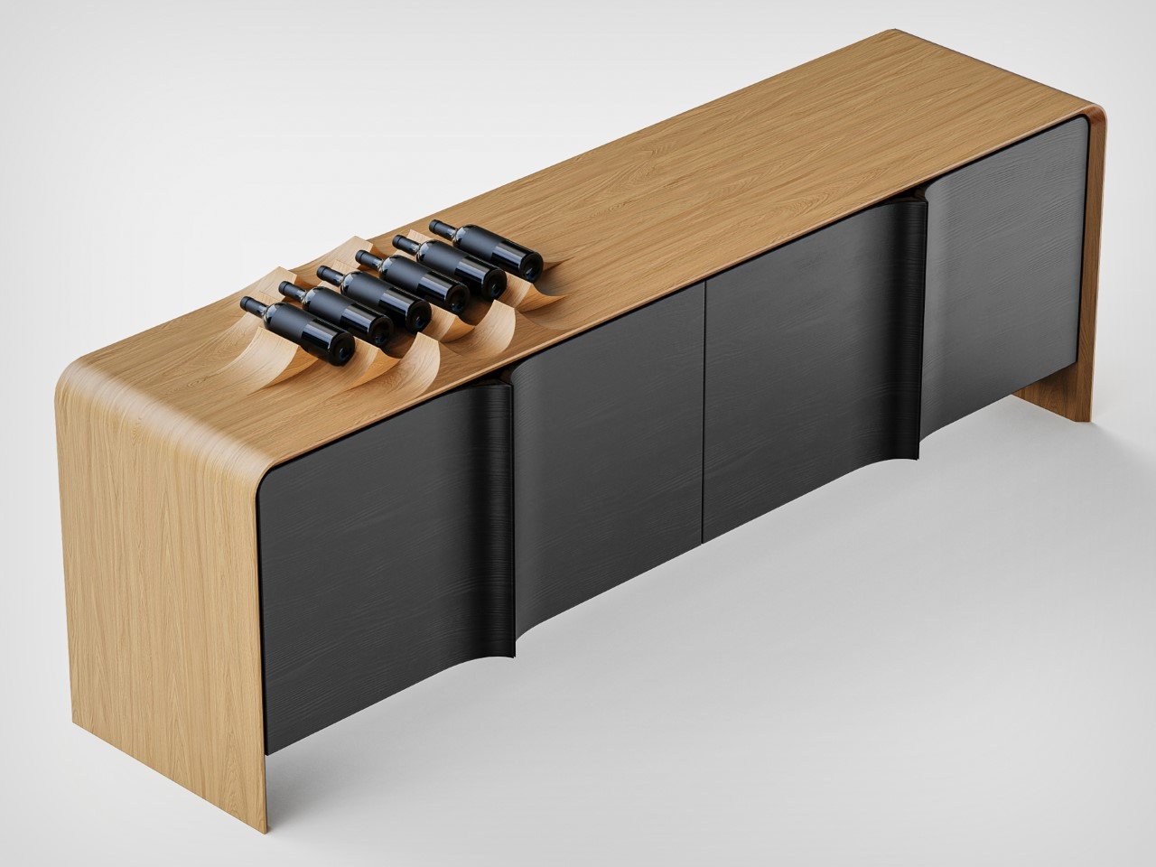 Brazil，dune inspiration，One-piece carving，Constant temperature wine barn，