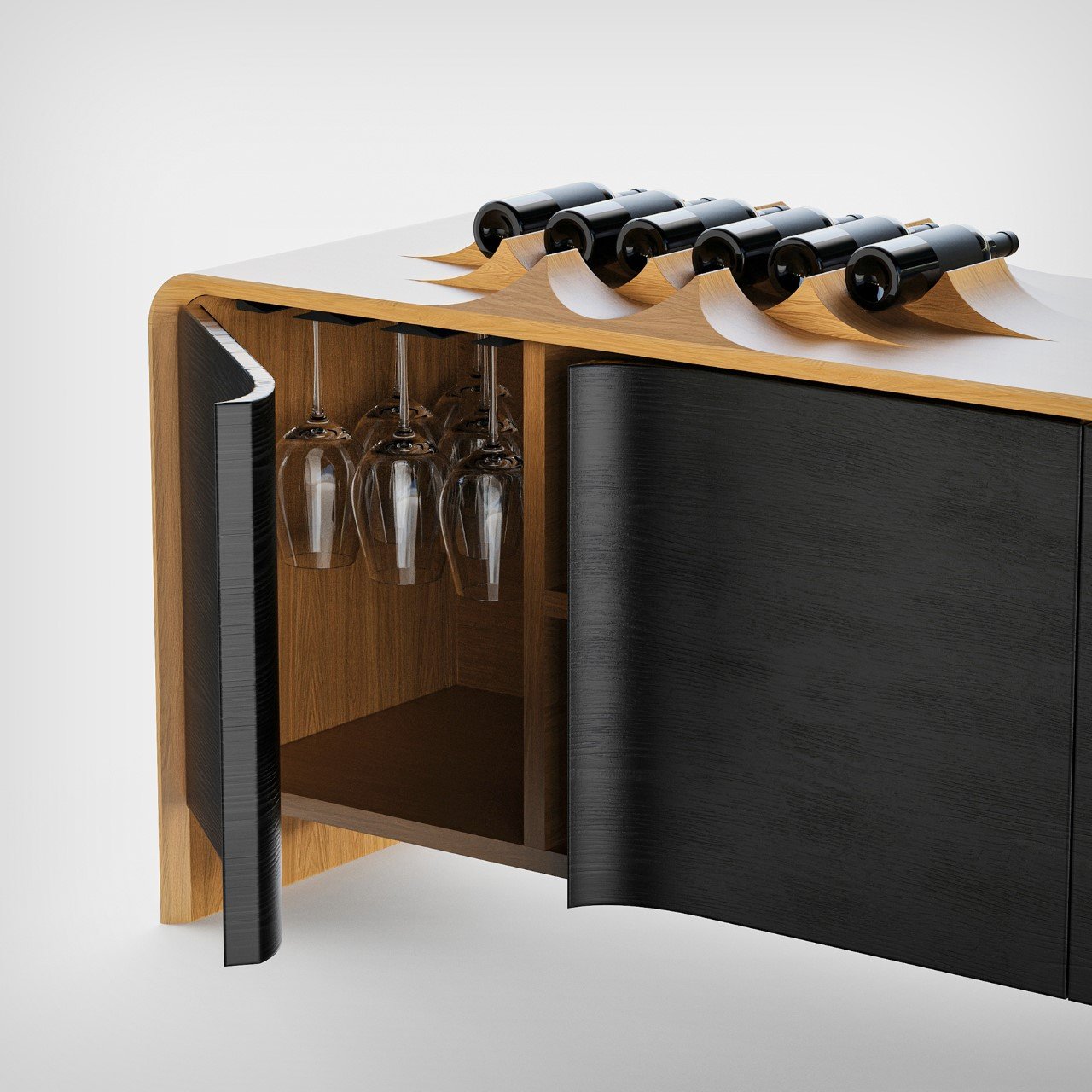 Brazil，dune inspiration，One-piece carving，Constant temperature wine barn，