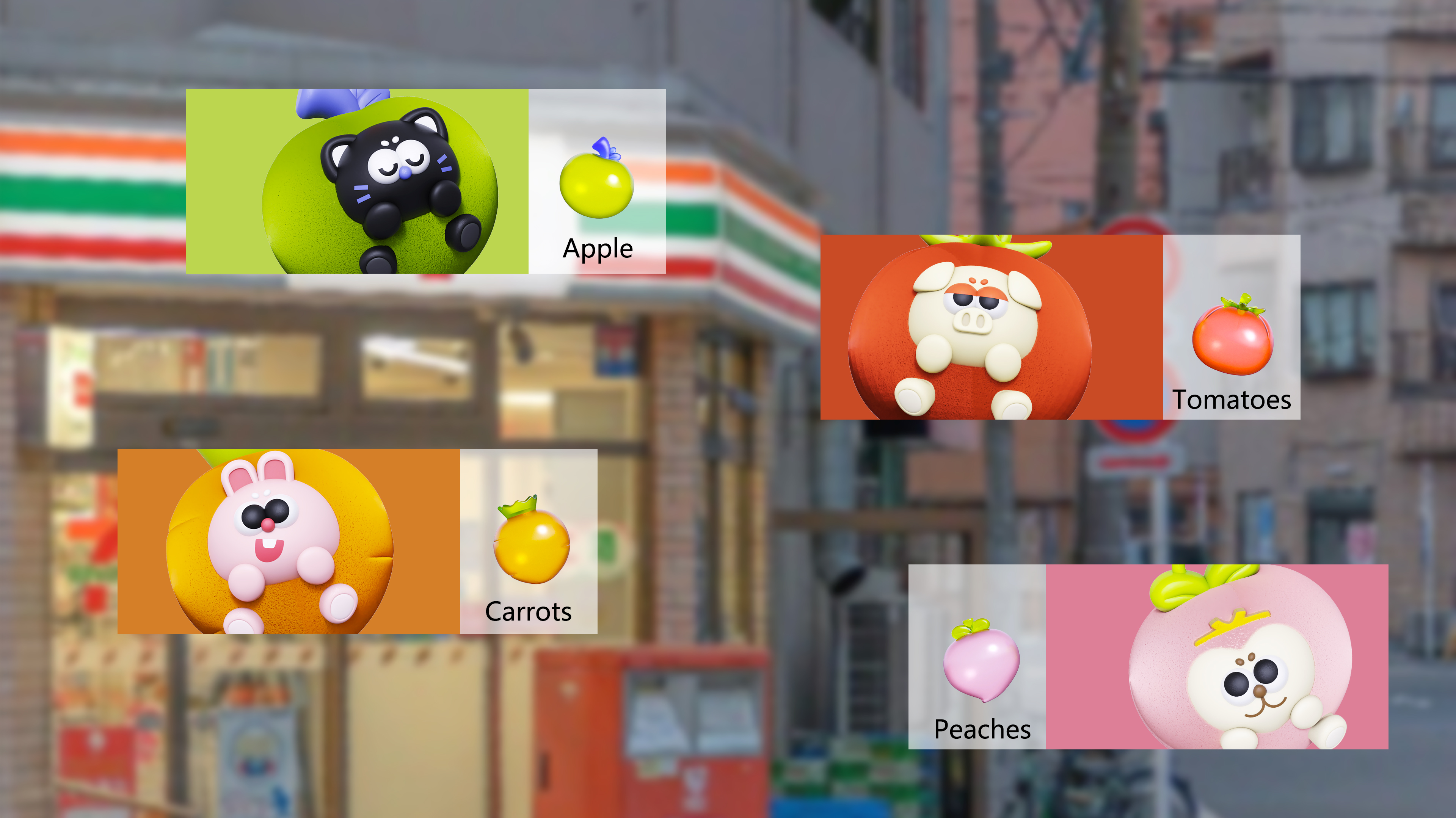 Bag，plush pendant，Key buckle，Cute Doll，plush doll，Fruits and vegetables，