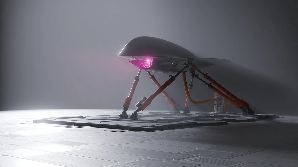 Game model，spacecraft，EOPN - Test RS，3D modeling，