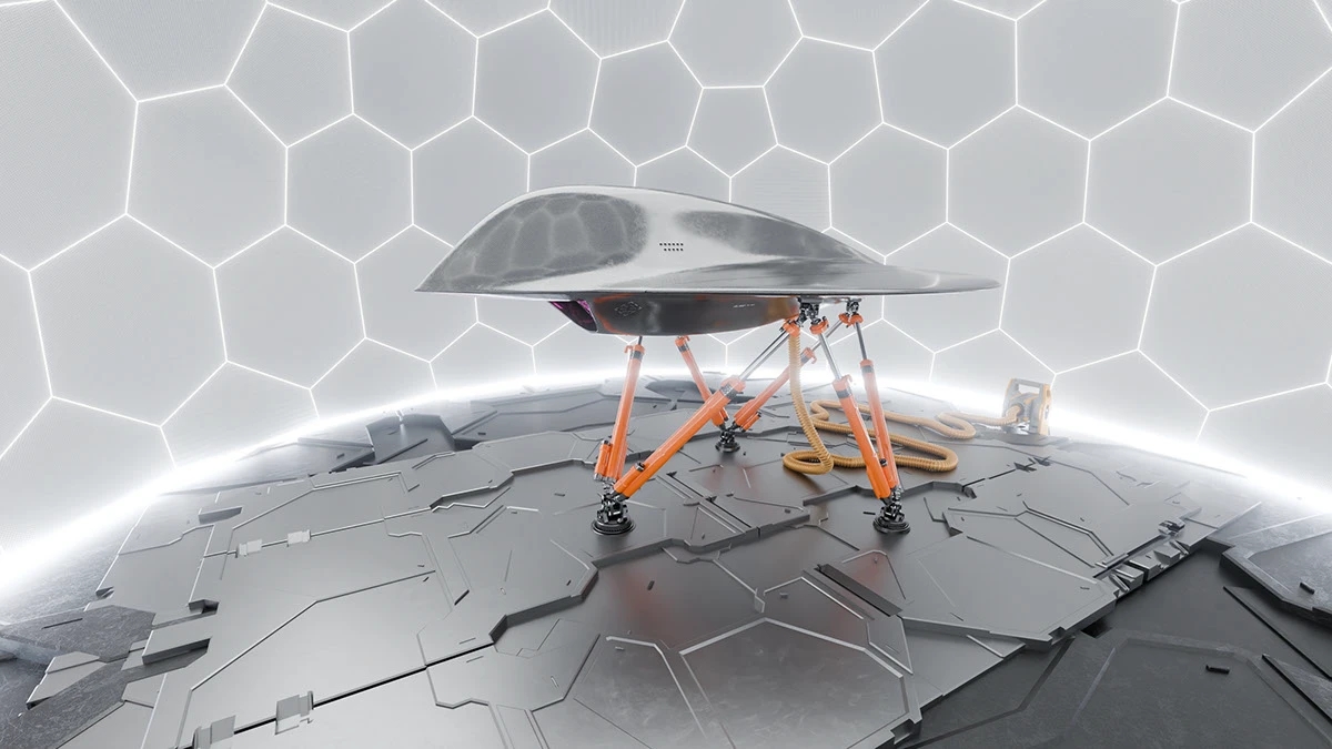 Game model，spacecraft，EOPN - Test RS，3D modeling，