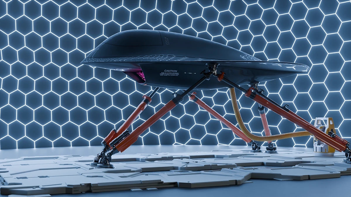 Game model，spacecraft，EOPN - Test RS，3D modeling，