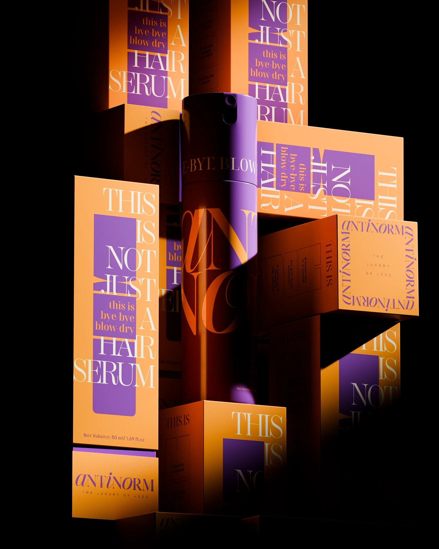 Antinorm，Hairdressing products，Hair Essence，packing design，