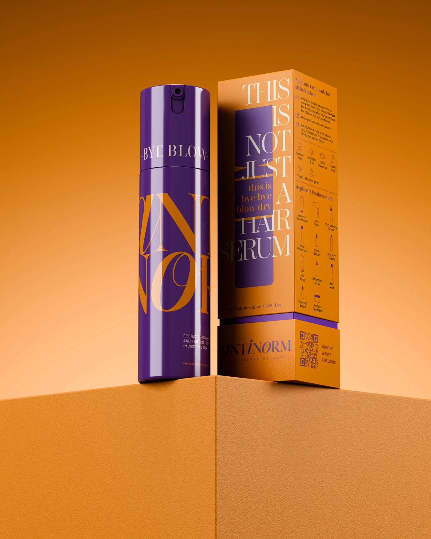 Antinorm，Hairdressing products，Hair Essence，packing design，