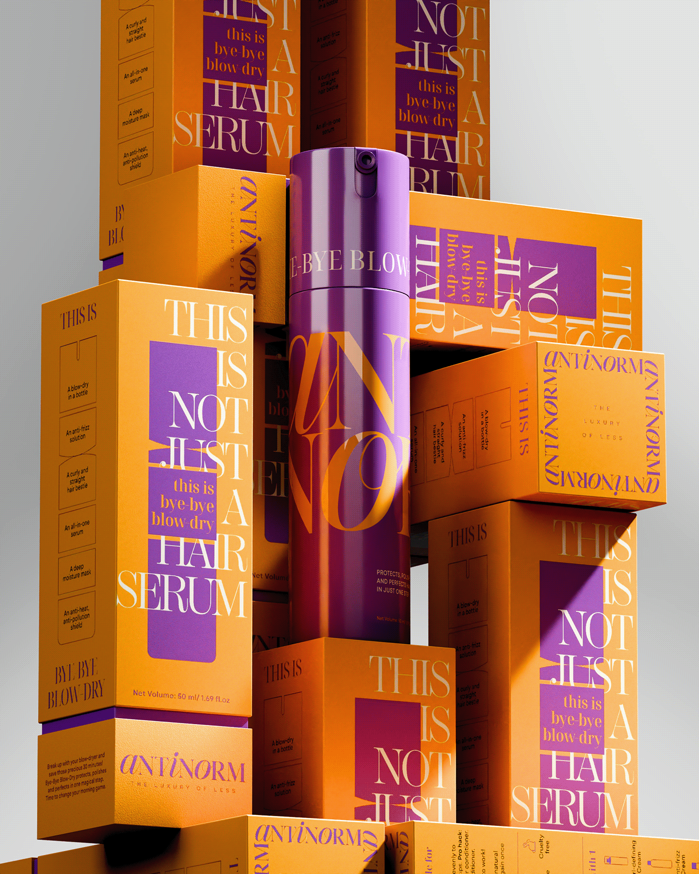 Antinorm，Hairdressing products，Hair Essence，packing design，