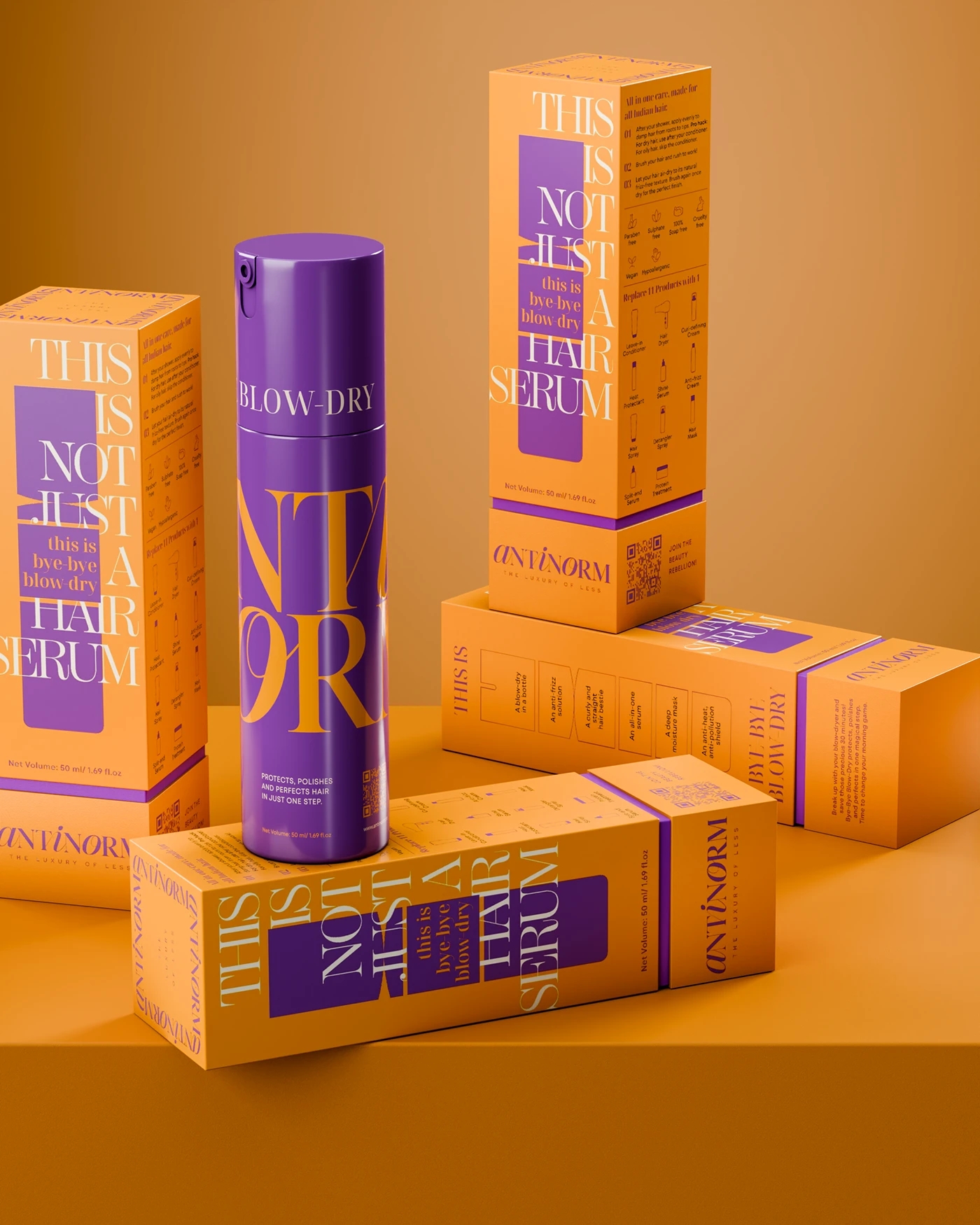 Antinorm，Hairdressing products，Hair Essence，packing design，