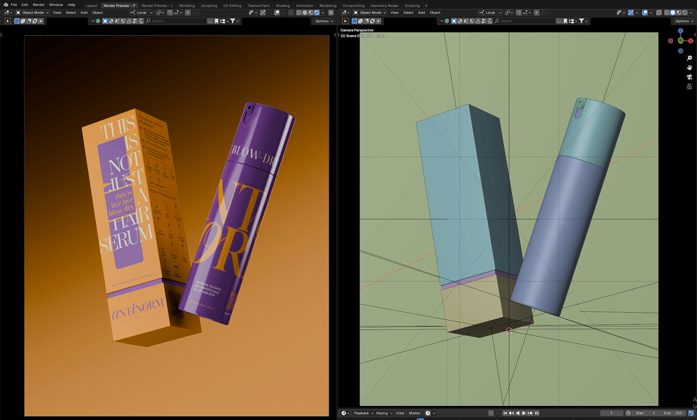 Antinorm，Hairdressing products，Hair Essence，packing design，