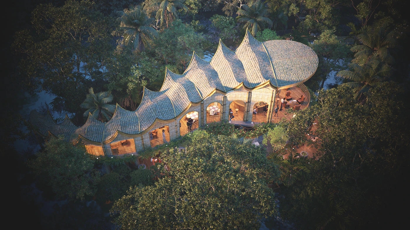 Architecture，restaurant，environmental design，originality，