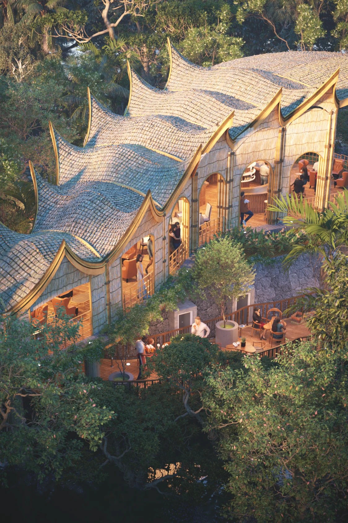 Architecture，restaurant，environmental design，originality，