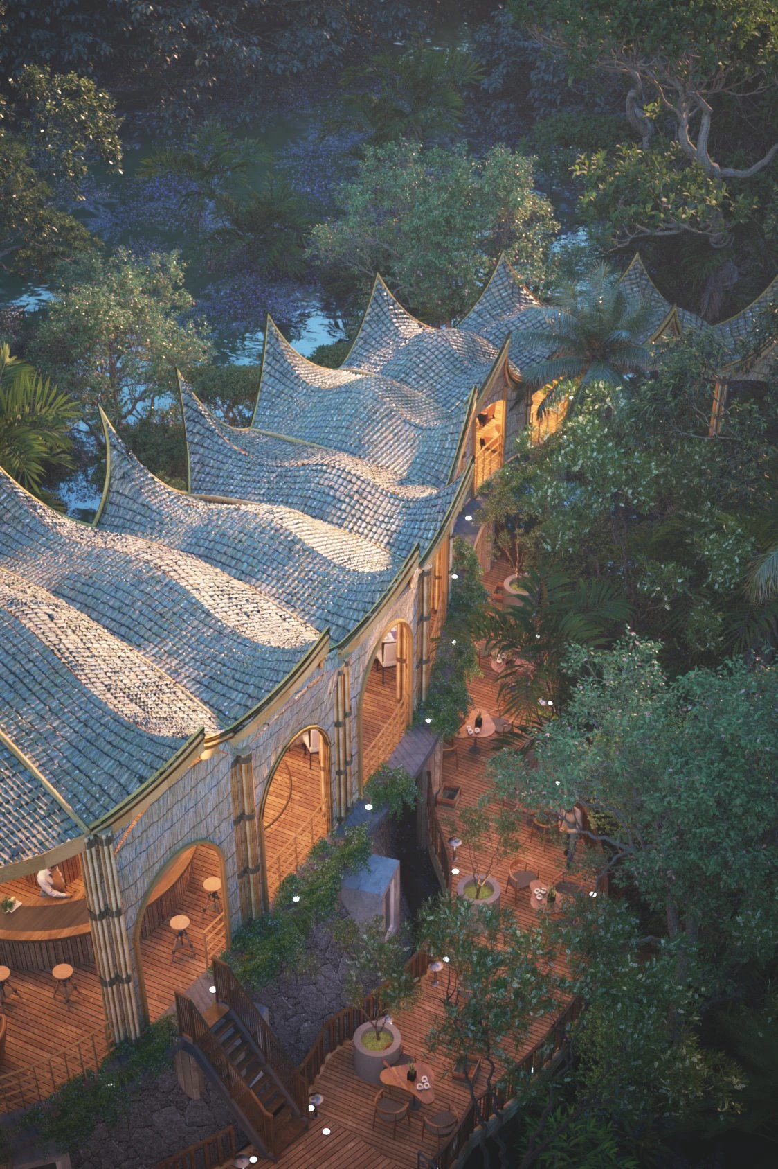 Architecture，restaurant，environmental design，originality，