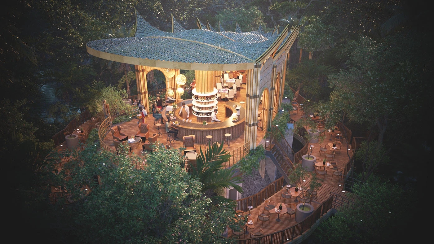 Architecture，restaurant，environmental design，originality，