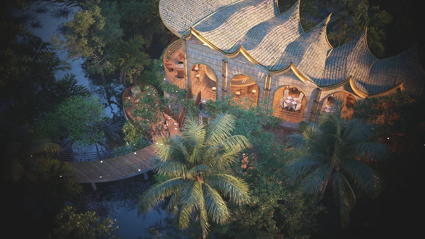 Architecture，restaurant，environmental design，originality，