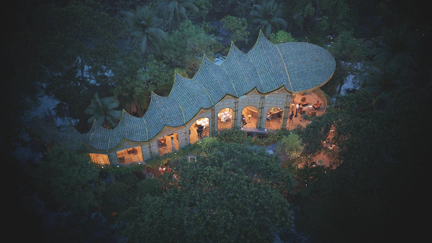 Architecture，restaurant，environmental design，originality，