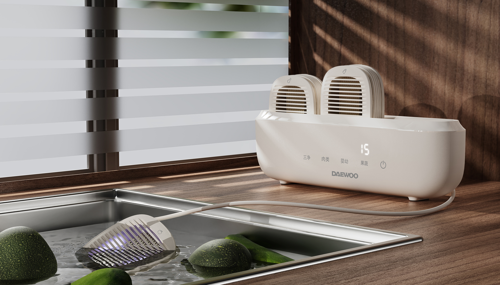 Cleaning fruits and vegetables，