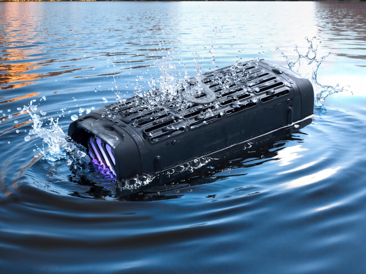 Anker.，Soundcore Boom 3i，Waterproof speaker，Floating Design，Dust and sand prevention，