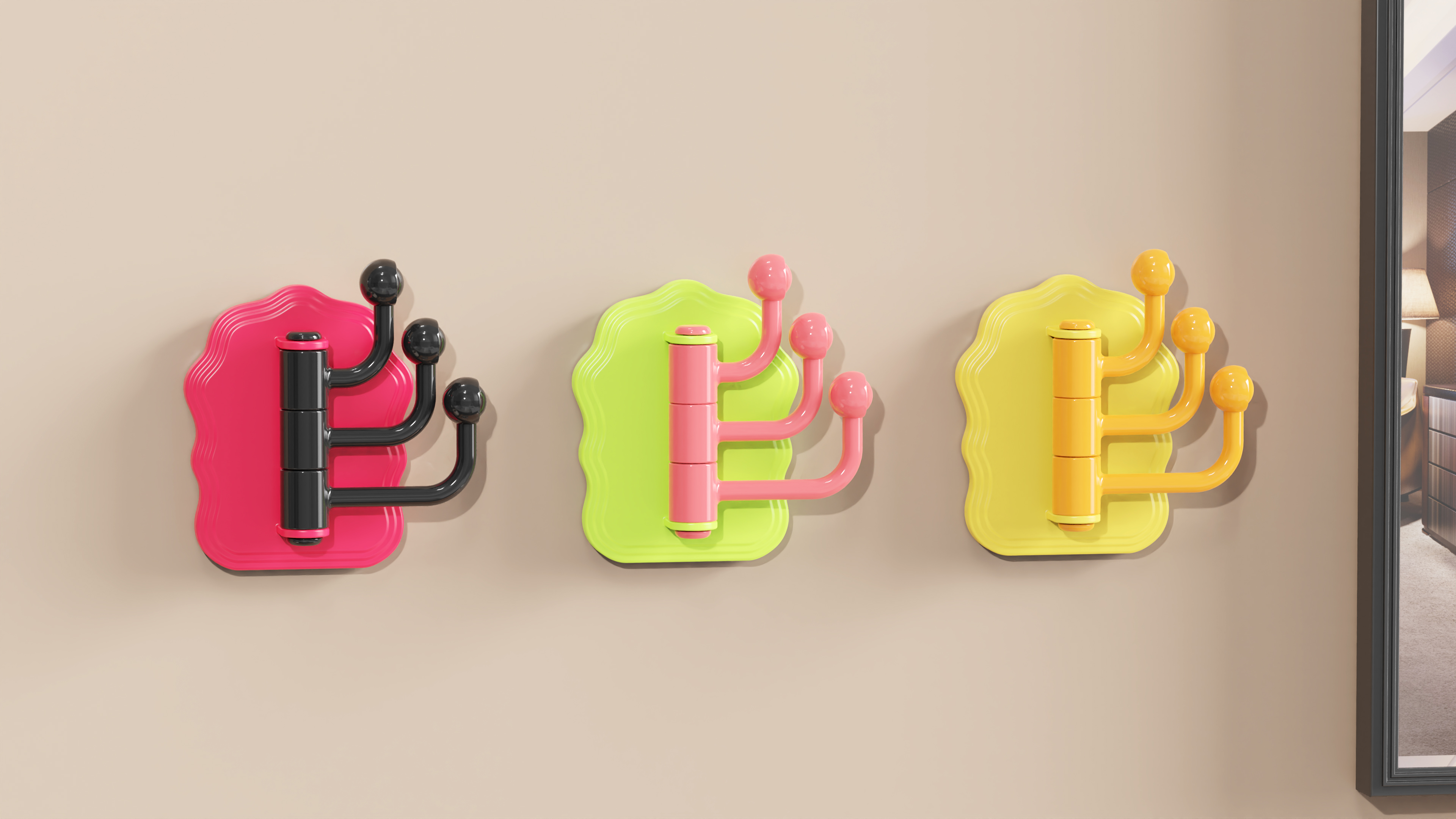 product design，Modeling and rendering，Wall hook，