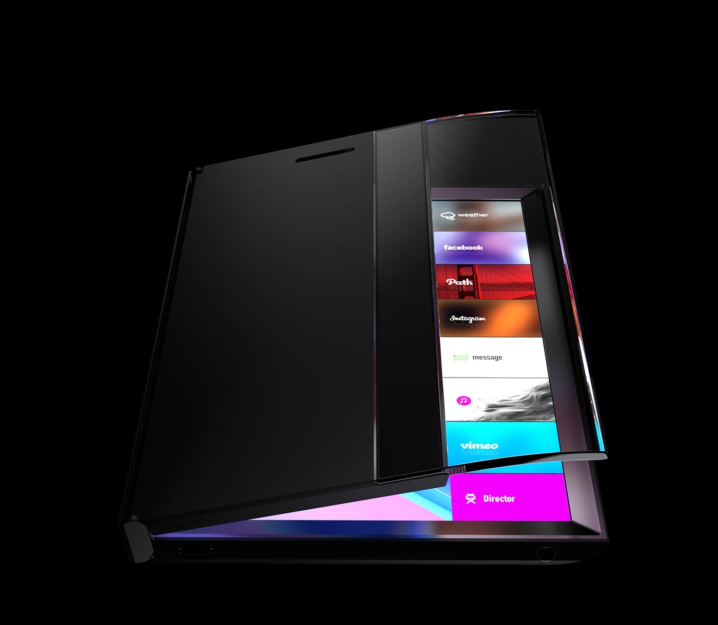 Folding screen，Digital，Electronics，Bended Display 2，