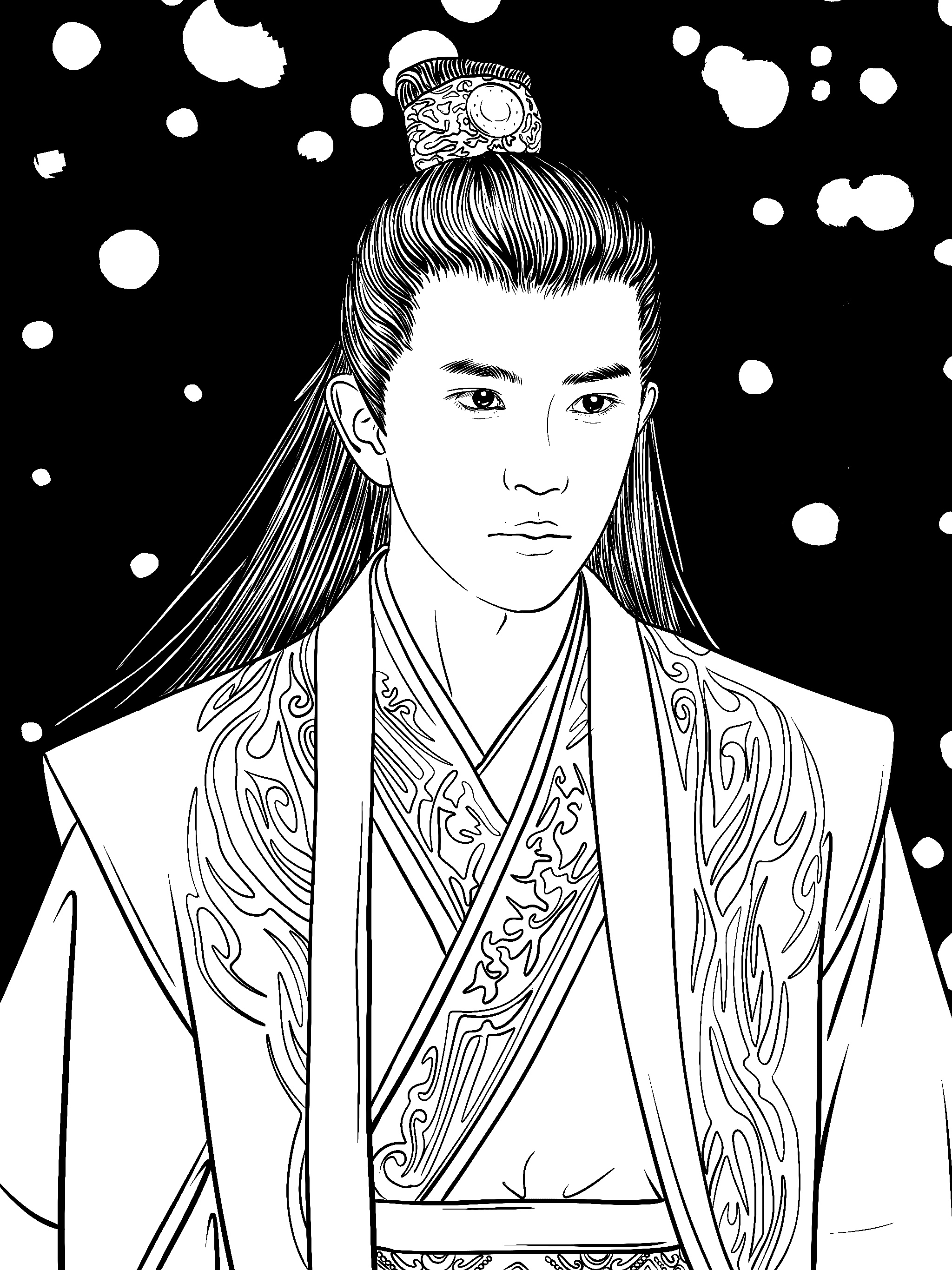 painting，draw，Line drawing，loaf on a job，