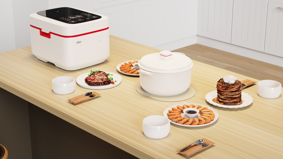 product design，Home appliance design，Pressure cooker design，rice cooker，Appearance design，industrial design，PI design，