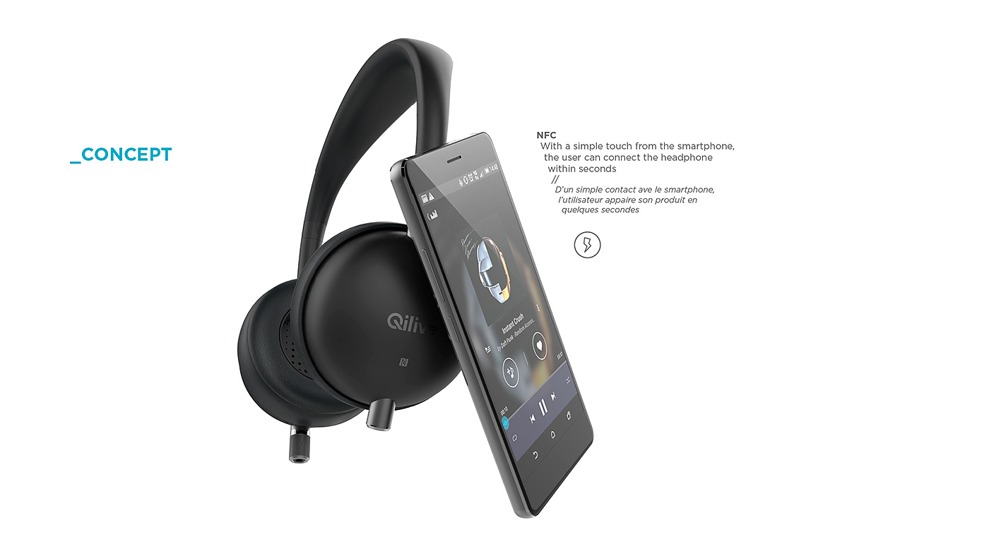 Qilive team works，headset，2018IF，Reprint，