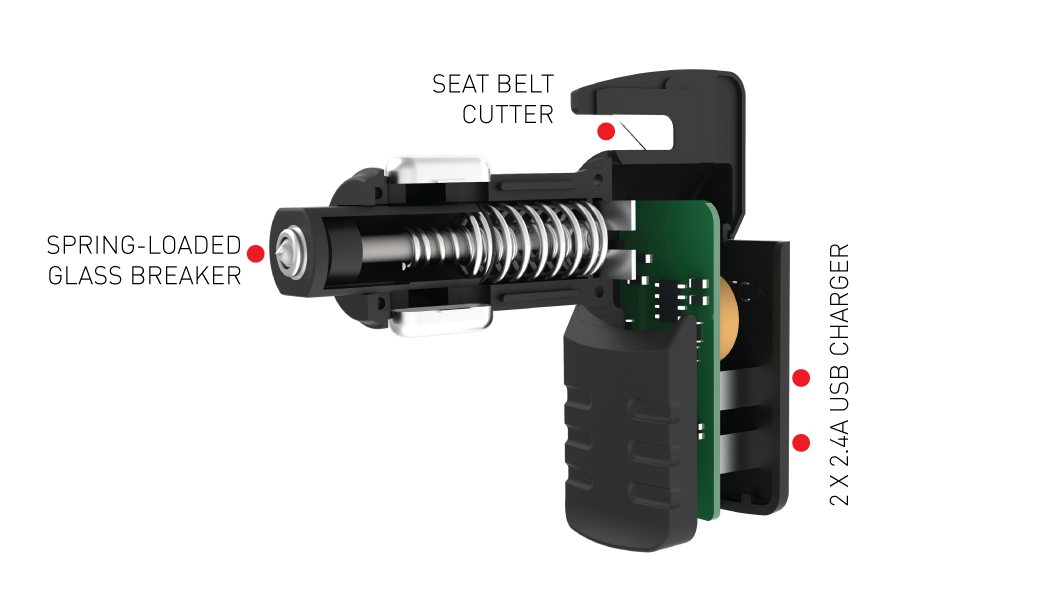 cutter knife，Window breaker，charge，vehicle，Tim Hsu，Reprint，