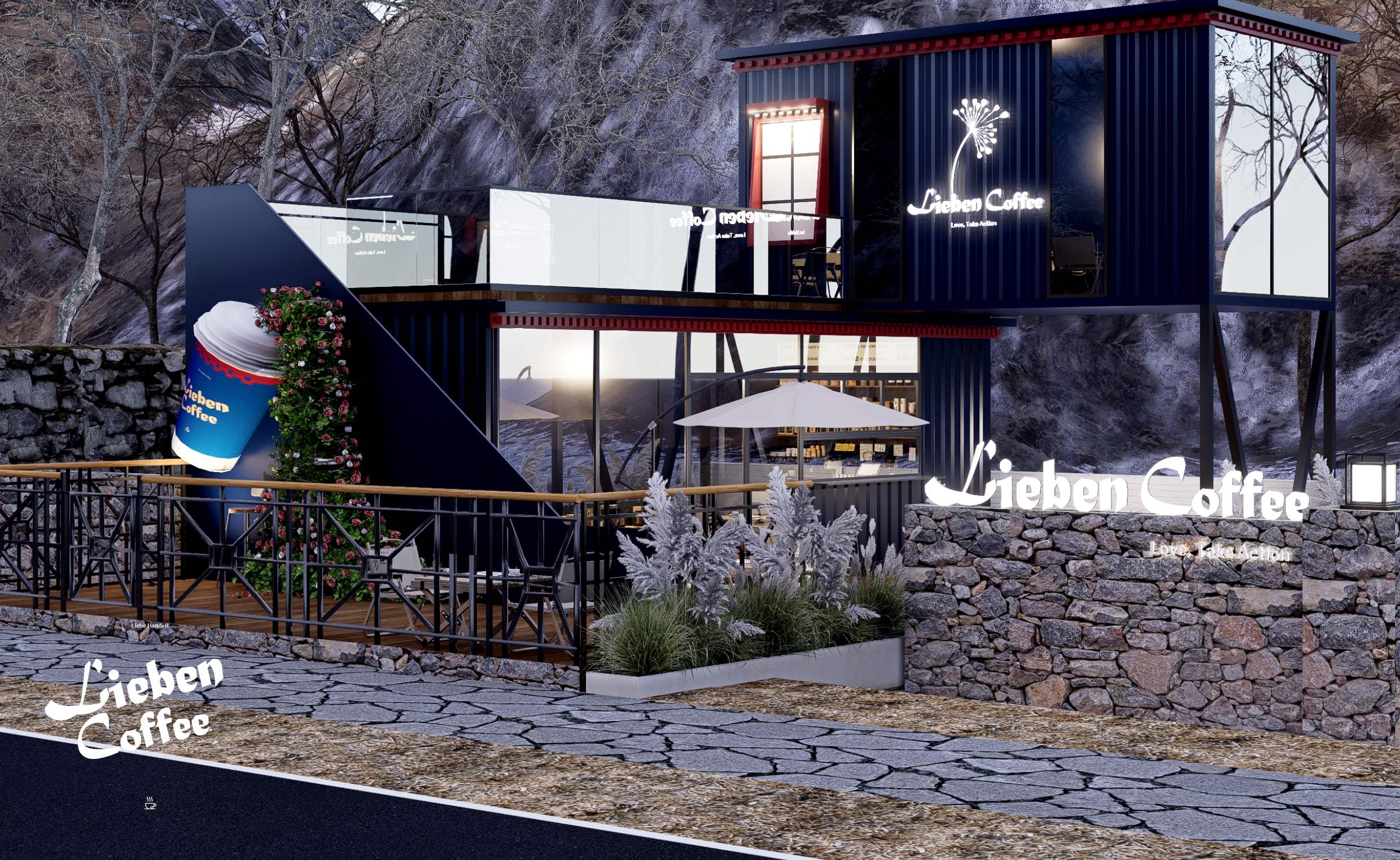 Altitude 3300m,318 national highway coffee brand，