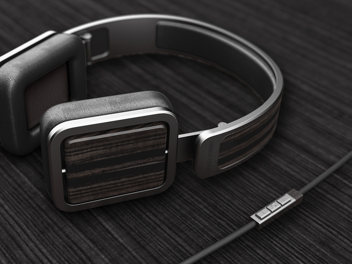 white，black，headset，Vray rendering，