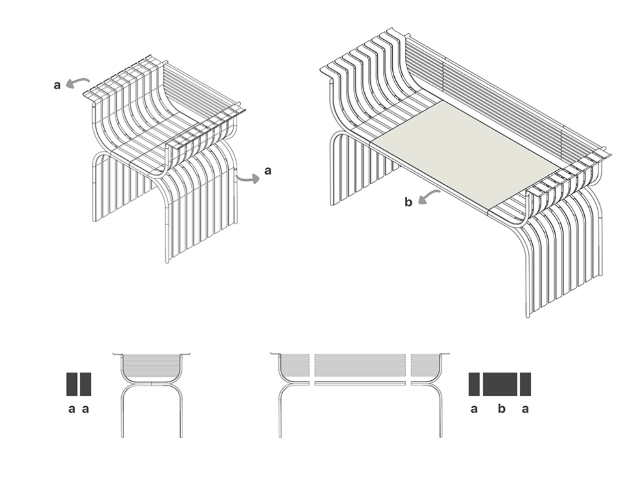 RİVO，chair，furniture，modularization，