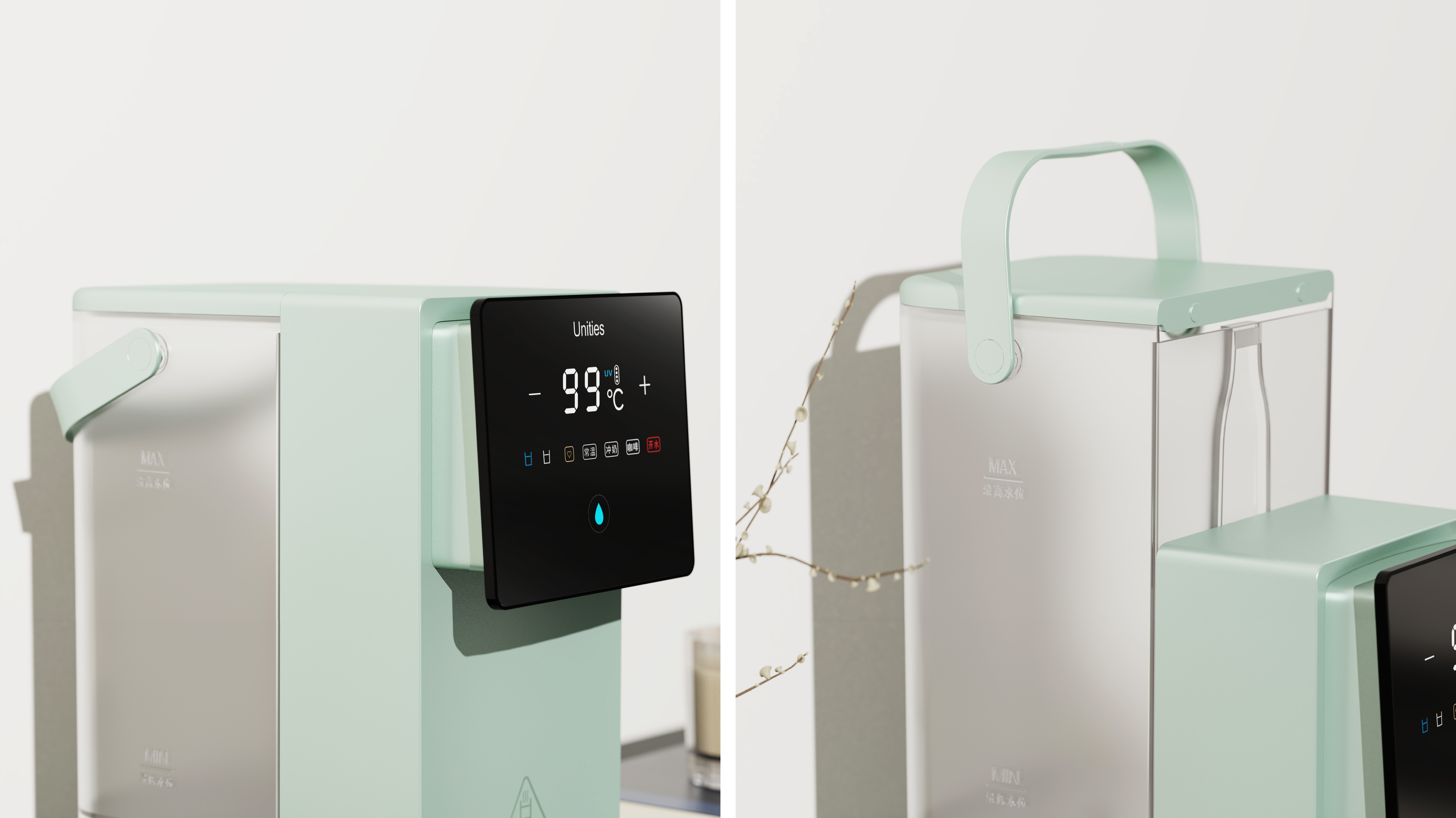 Clean drinking machine, water dispenser, desktop water dispenser, ice-making water dispenser，