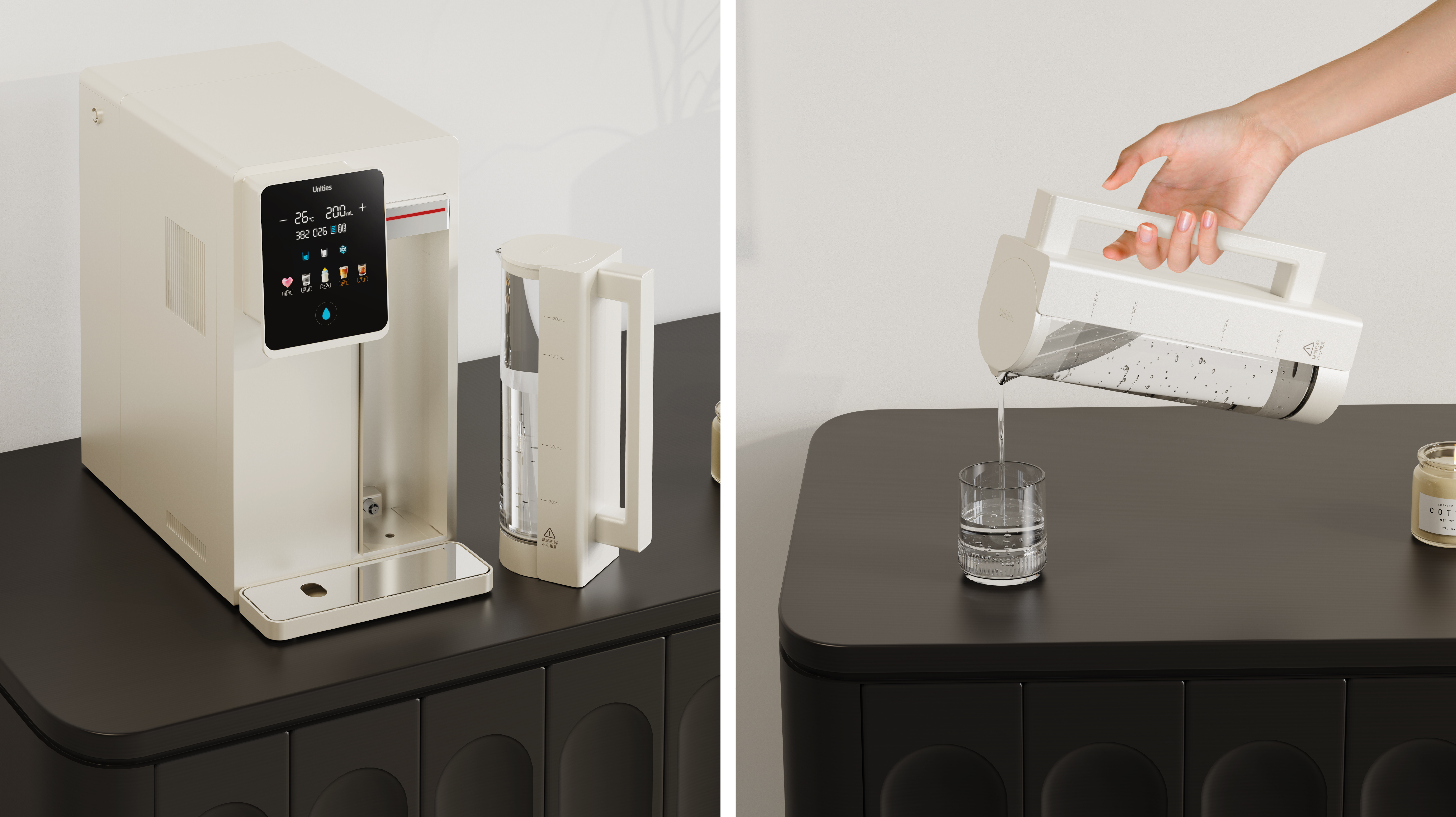 Clean drinking machine, water dispenser, desktop water dispenser, ice-making water dispenser，