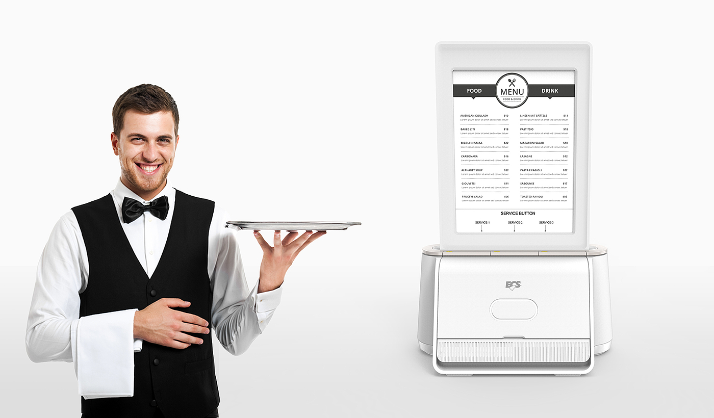 ePaper Menu Pad，white，Smart menu，