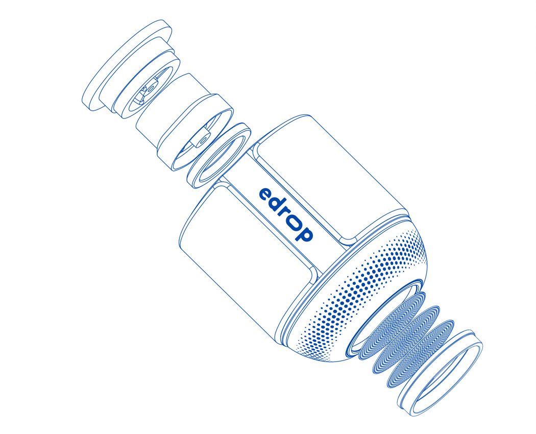 eDrop，Intelligent water monitoring device，blue，