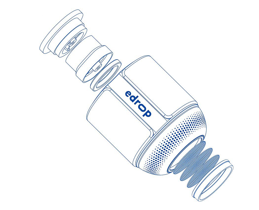 eDrop，Intelligent water monitoring device，blue，