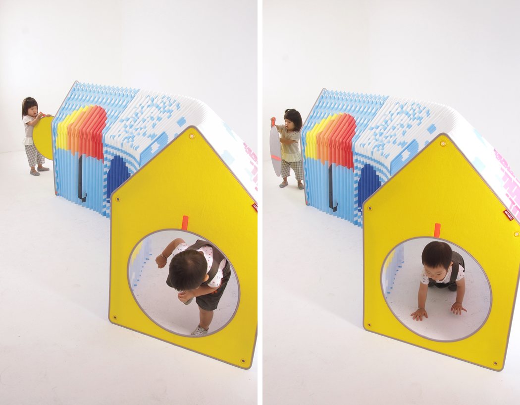 Foldable toy house，product design，fold，