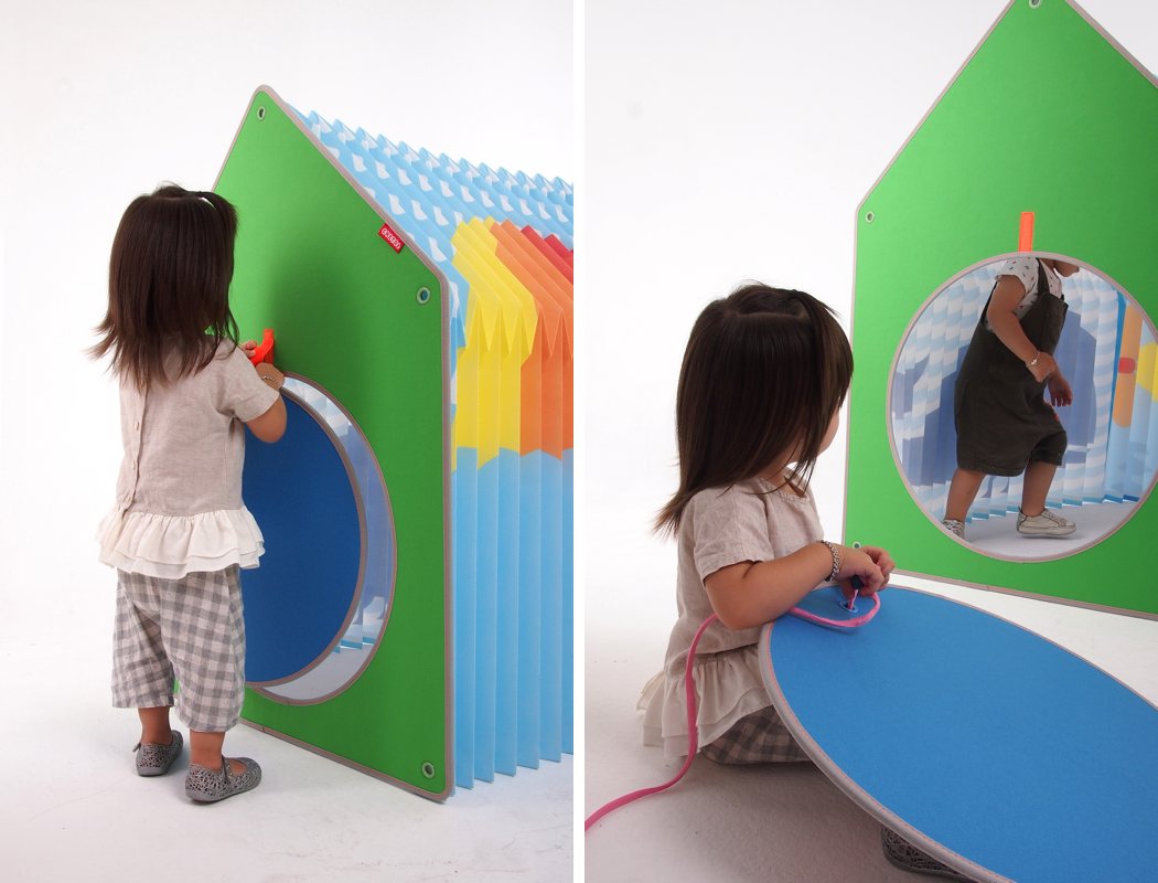Foldable toy house，product design，fold，