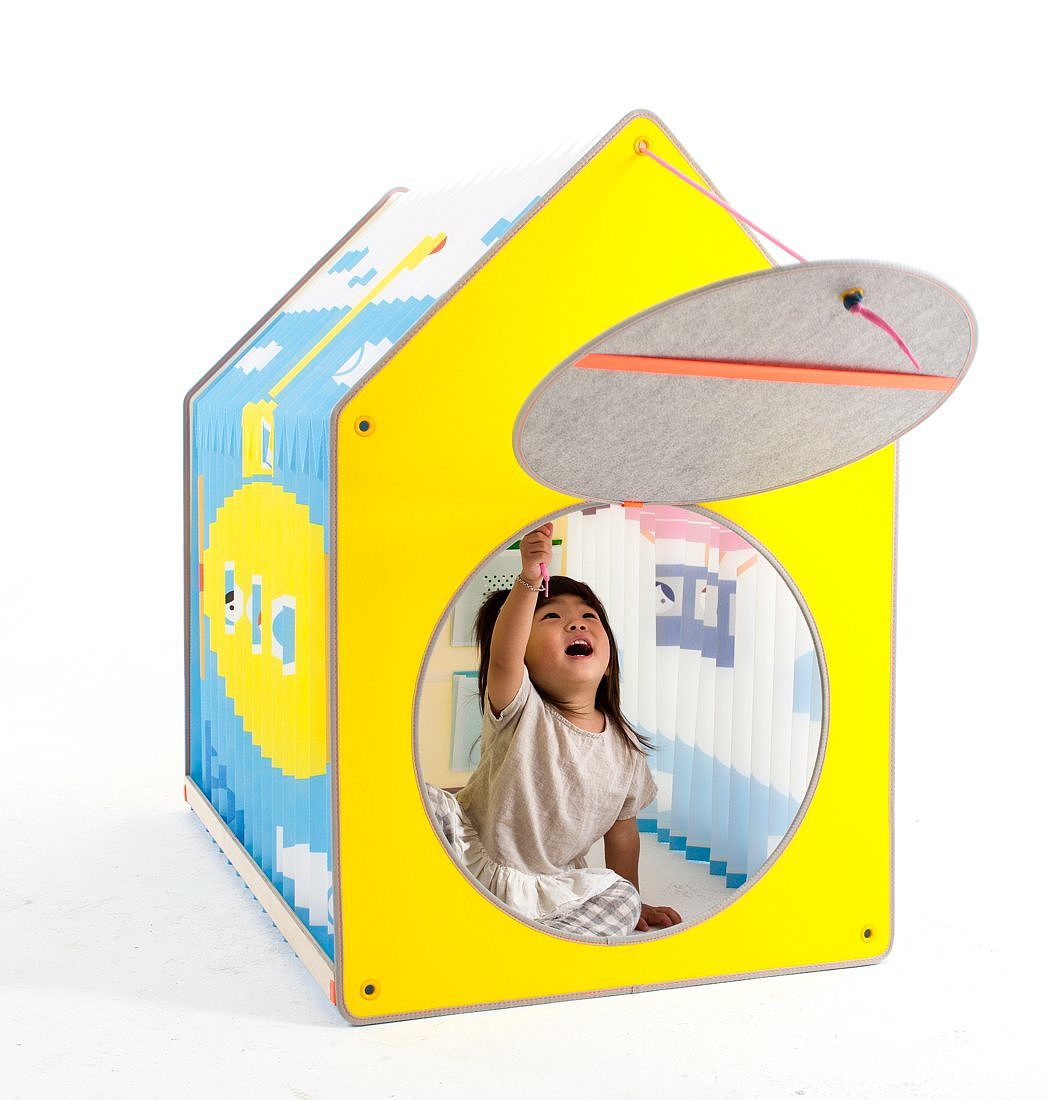 Foldable toy house，product design，fold，