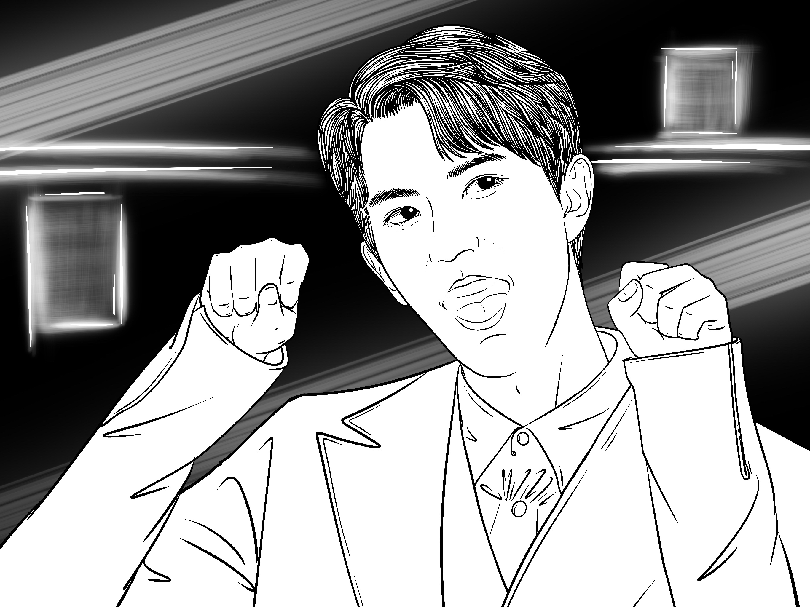 painting，draw，Line drawing，