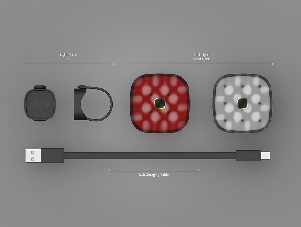 blink，Bicycle lamp，black，product design，