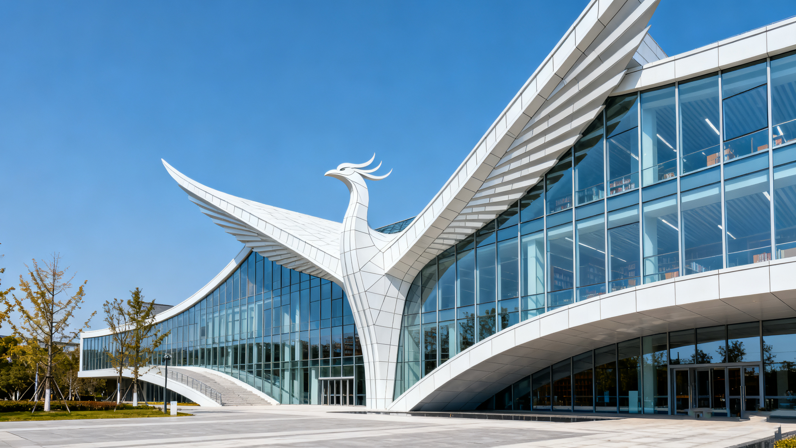 Architectural Design of Oriental Phoenix Library，