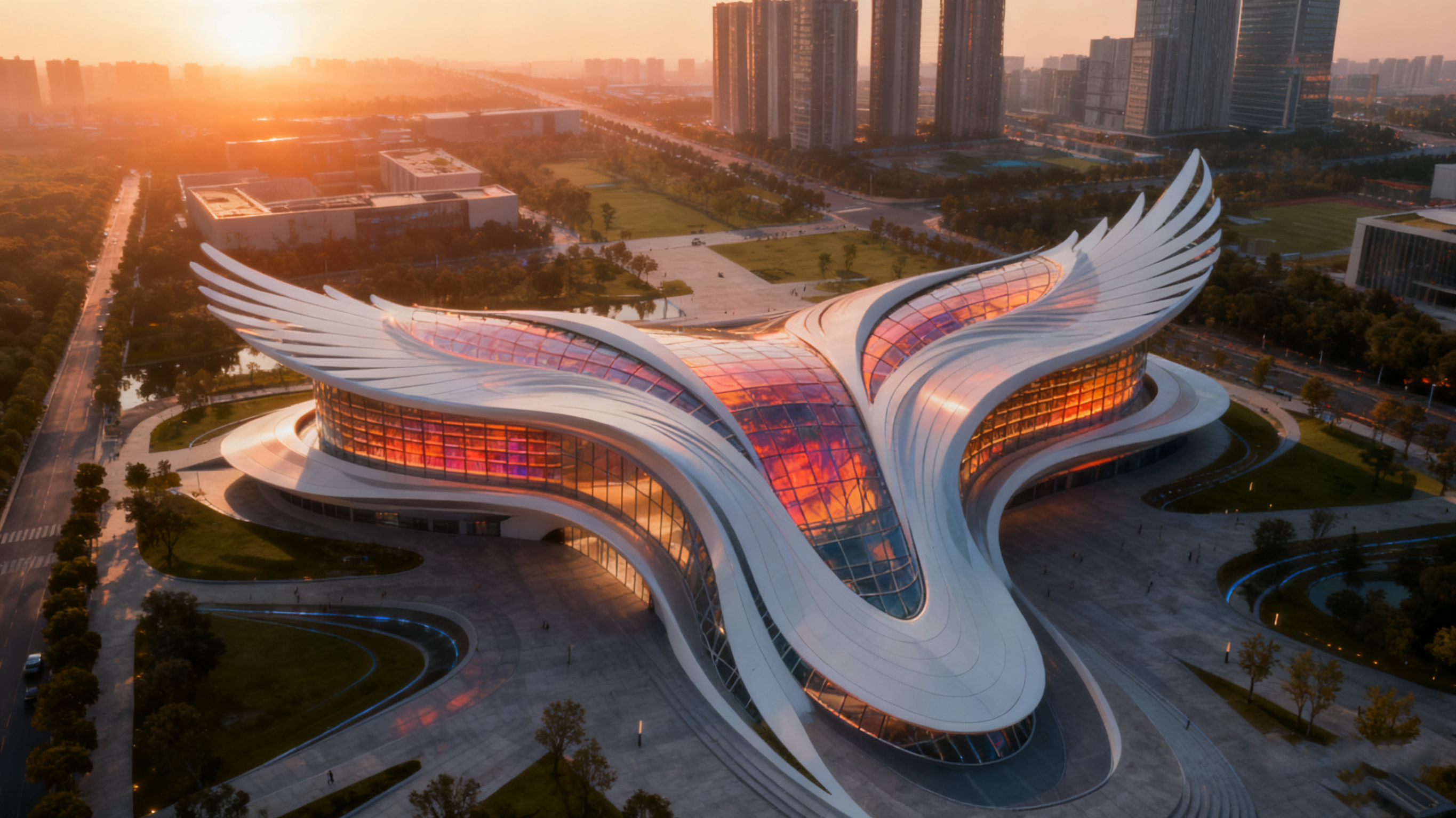 Architectural Design of Oriental Phoenix Library，