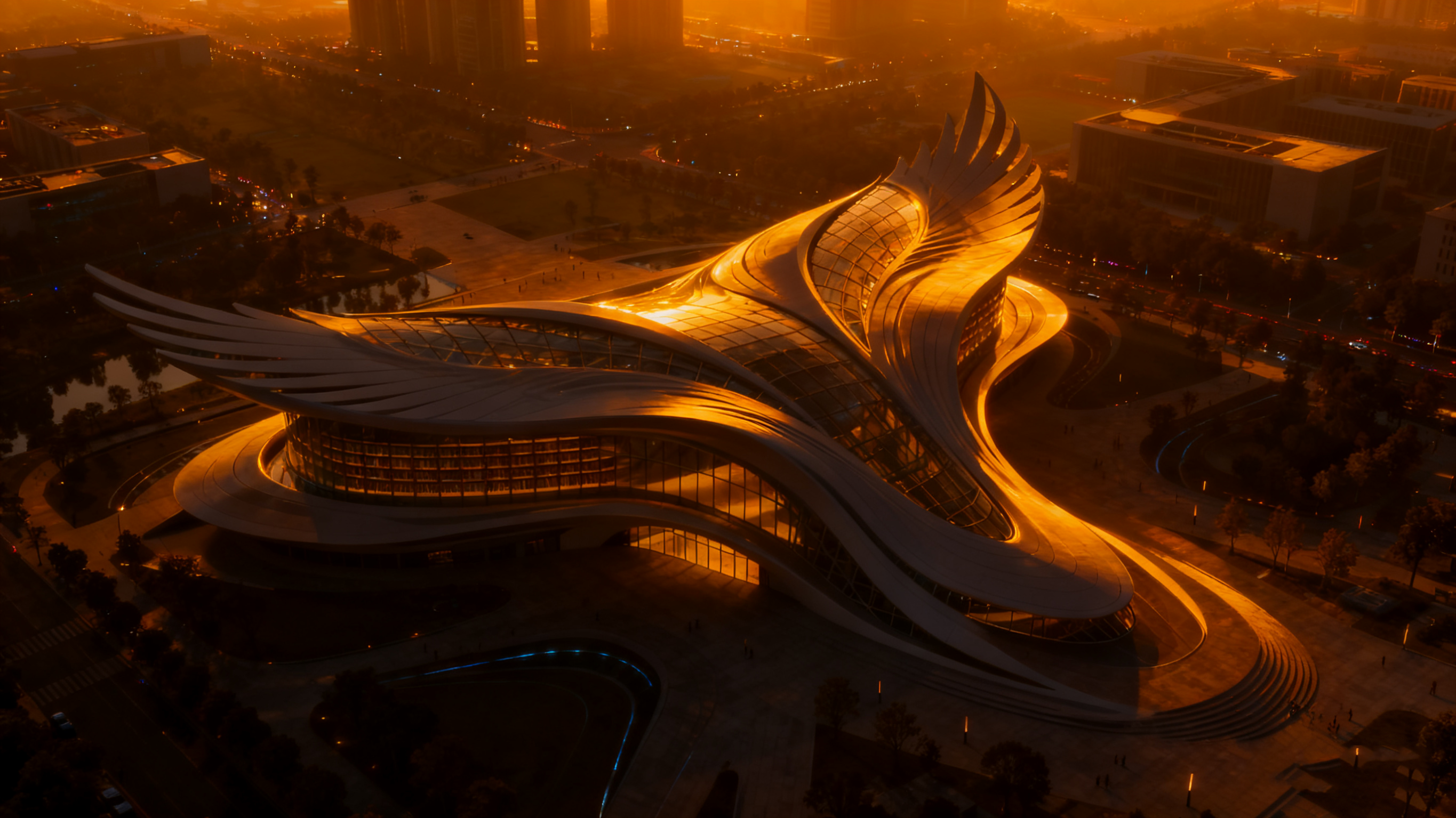 Architectural Design of Oriental Phoenix Library，