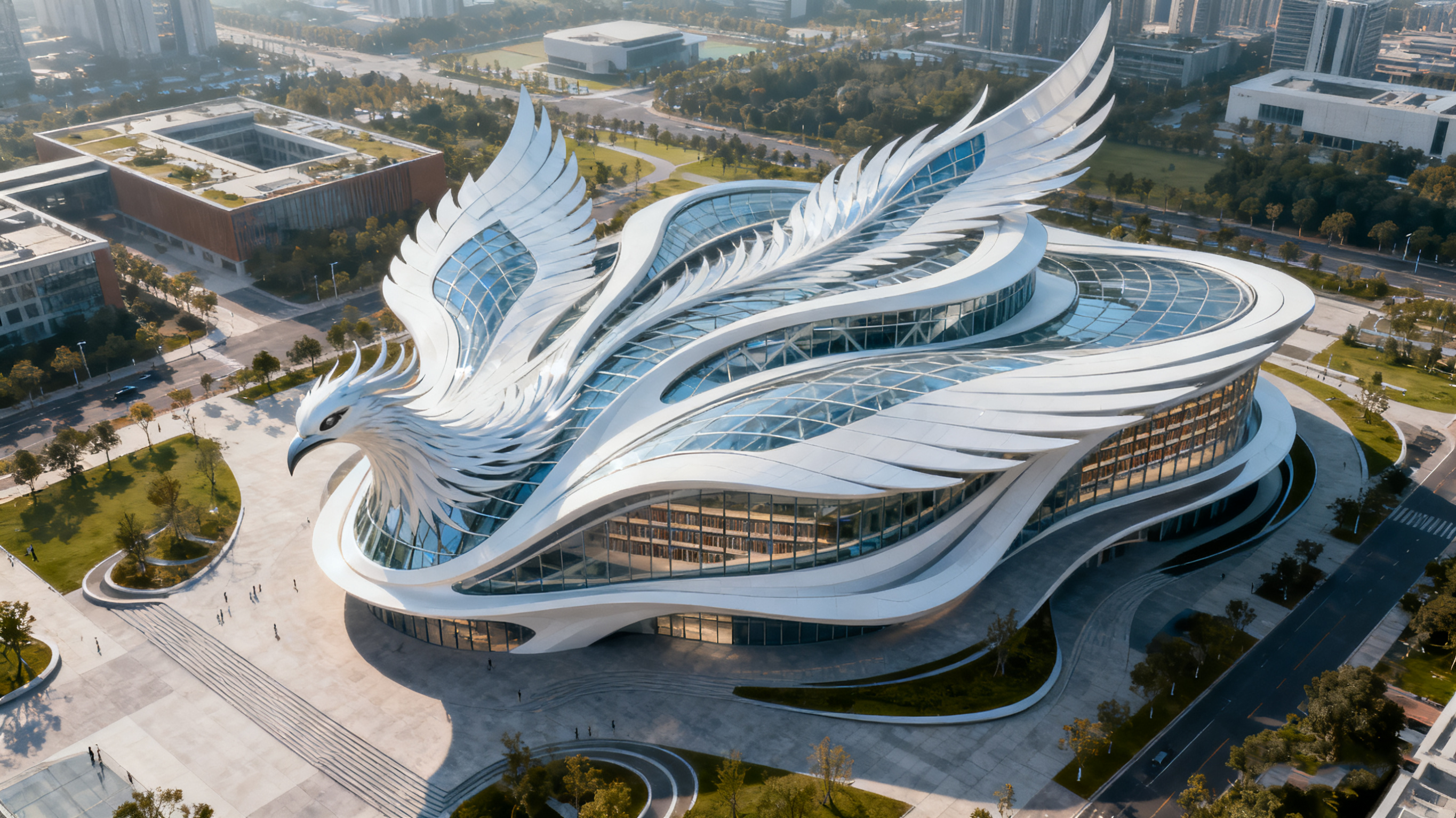 Architectural Design of Oriental Phoenix Library，