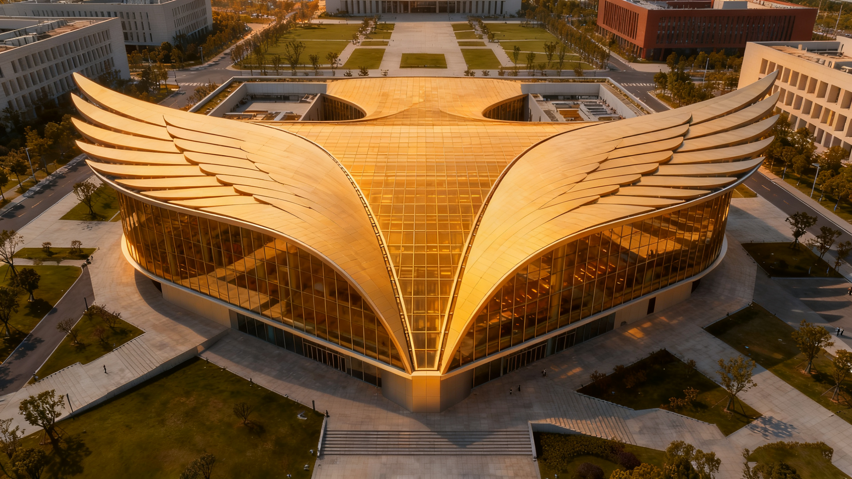 Architectural Design of Oriental Phoenix Library，