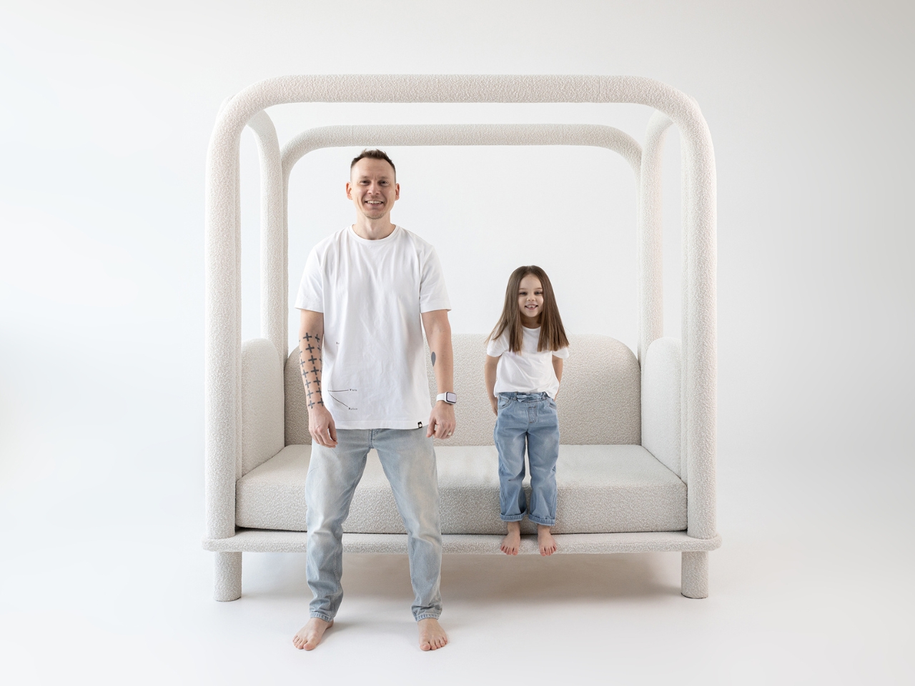 Lamb cashmere，Non-angular design，Modern Childhood，modularization，Bed，